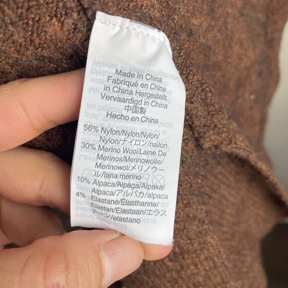 Madewell Size Small Cozy Fall Brown Open Cardigan Open Wool Alpaca Blend - Picture 7 of 9